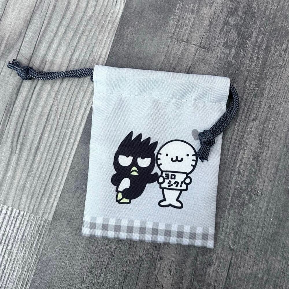 Bad badtz maru gray mini drawstring coin purse sanrio
